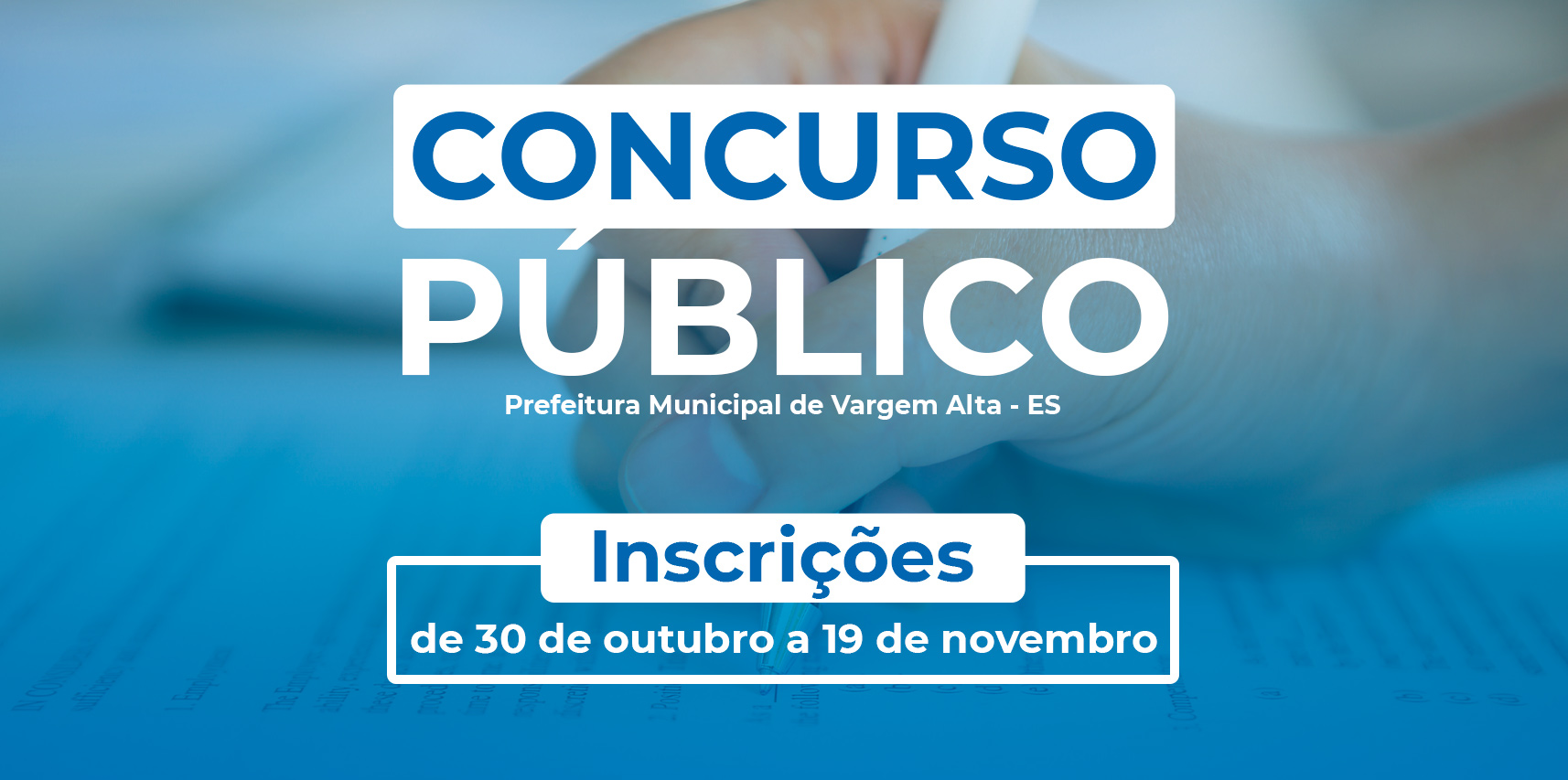 Prefeitura de Vargem Alta abre edital de concurso público para cargos de nível Fundamental, Médio, Técnico e Superior