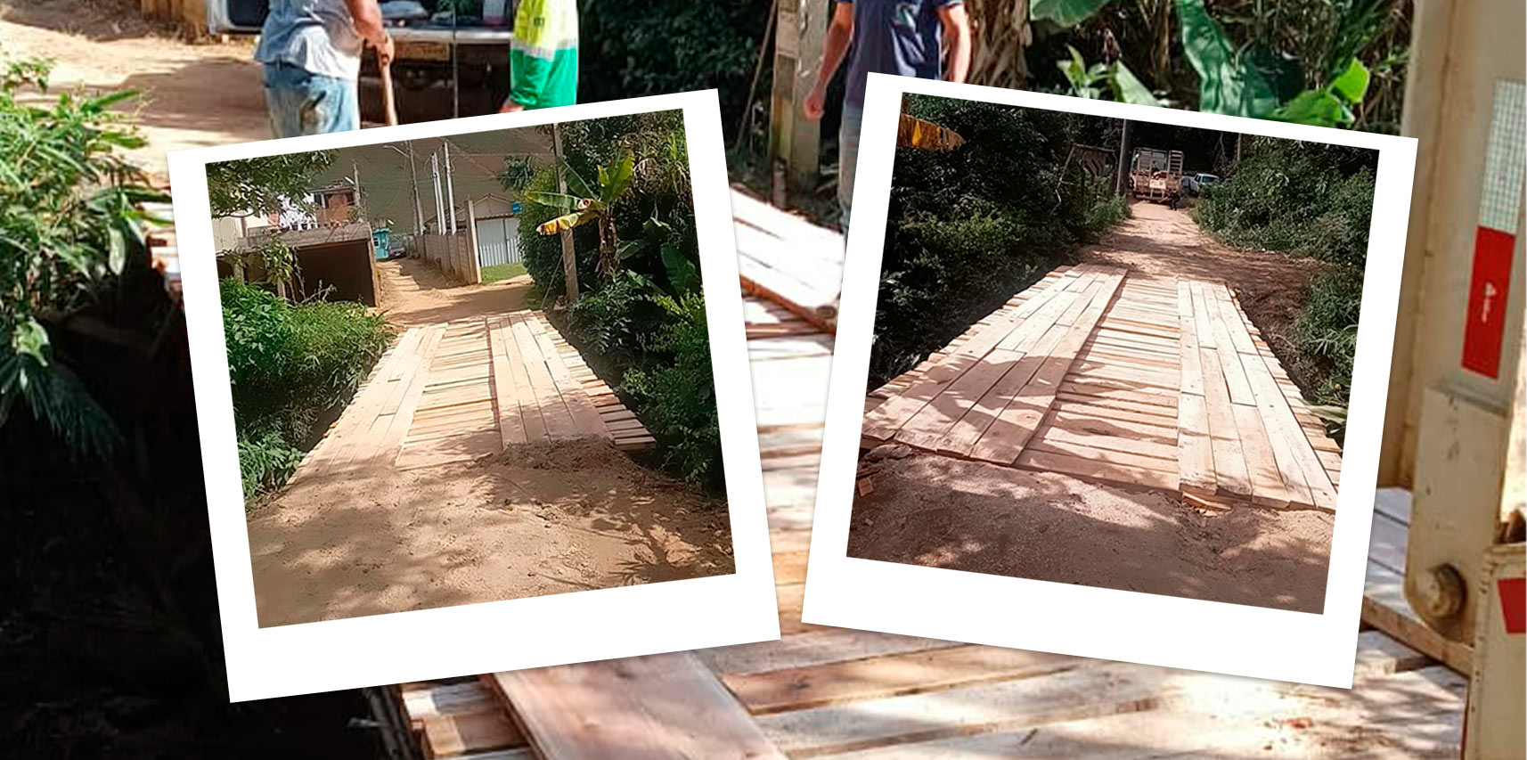 Prefeitura de Vargem Alta revitaliza ponte de madeira em Vila Maria