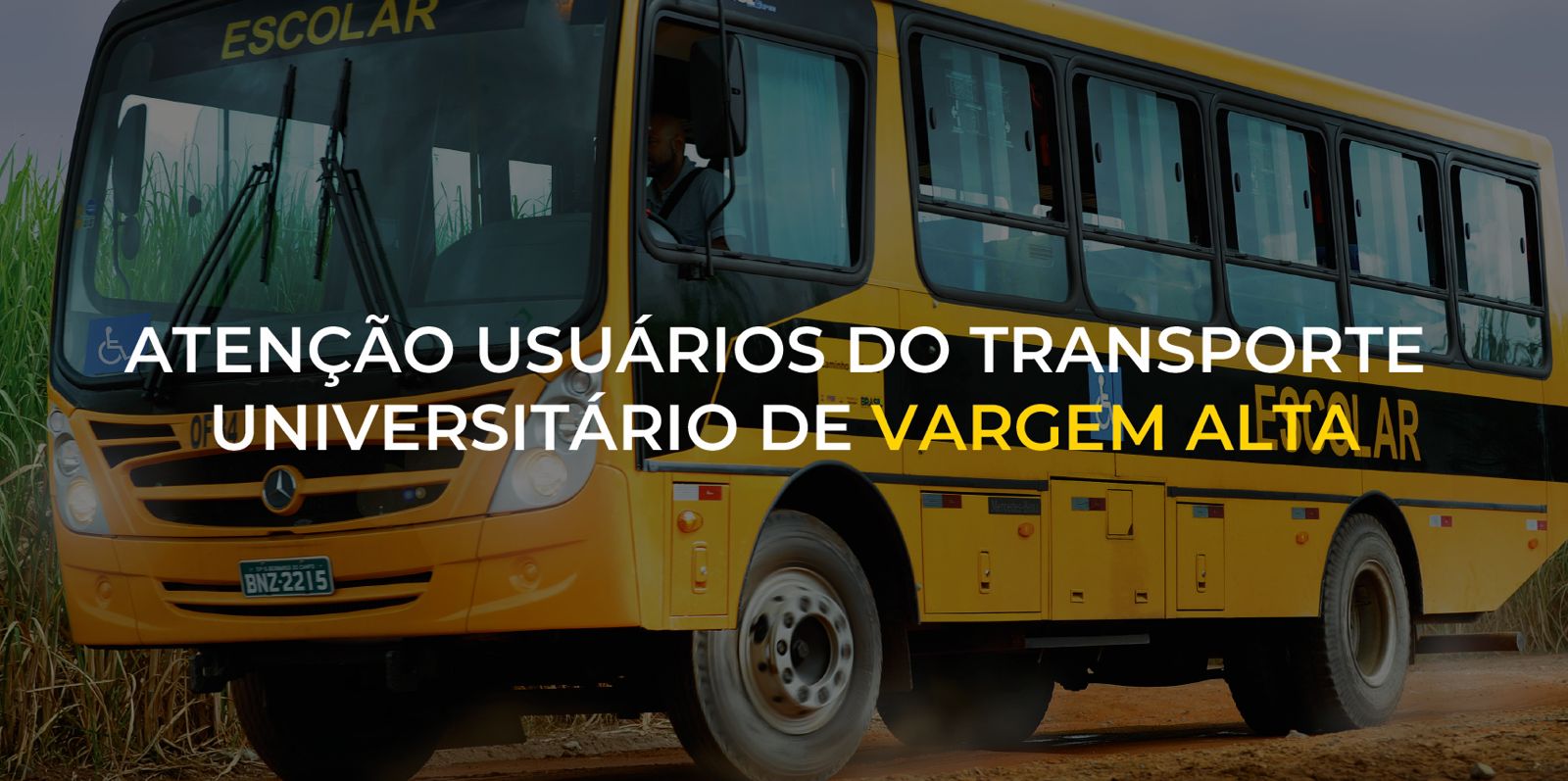 Secretaria de Educação de Vargem Alta abre requerimento para alunos do transporte universitário solicitarem sua carteirinha