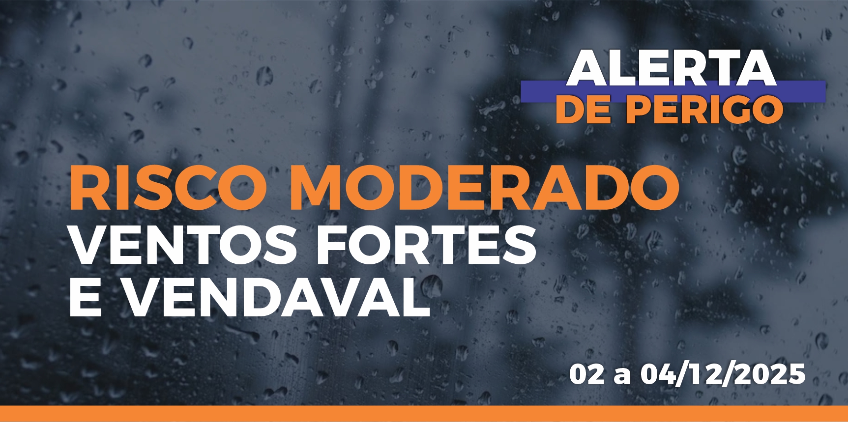 Defesa Civil emite alerta de risco moderado para ventos fortes e vendaval nesta quinta (11)