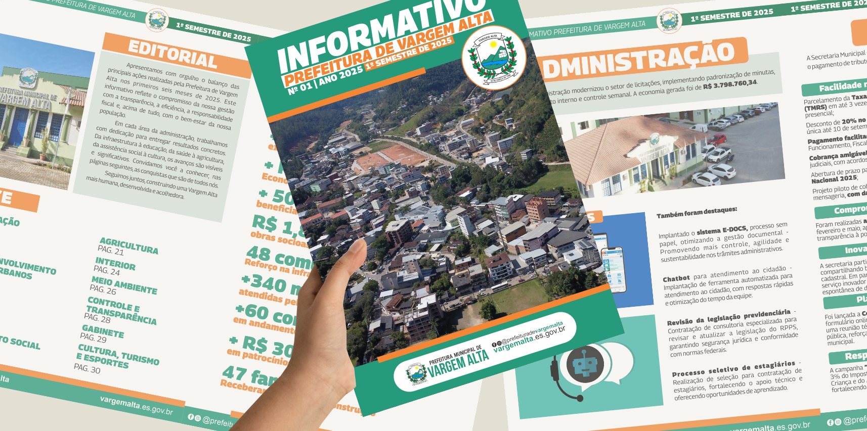 Prefeitura apresenta balanço dos 6 primeiros meses de gestão em Vargem Alta