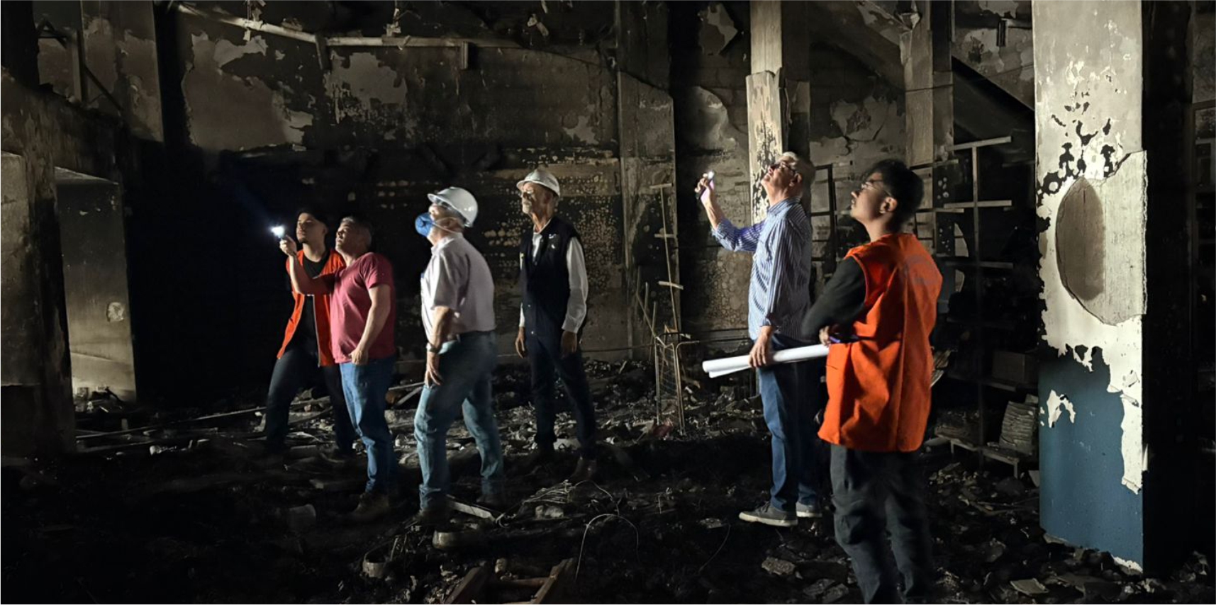 Defesa Civil e CREA realizam vistoria em prédio atingido por incêndio no Centro de Vargem Alta