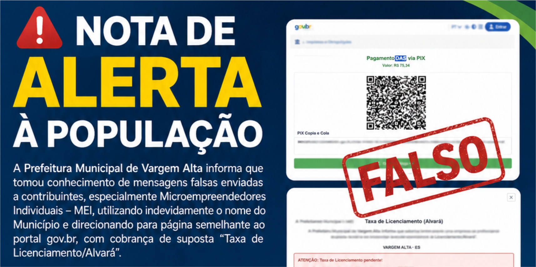 Nota de Alerta à população sobre golpe