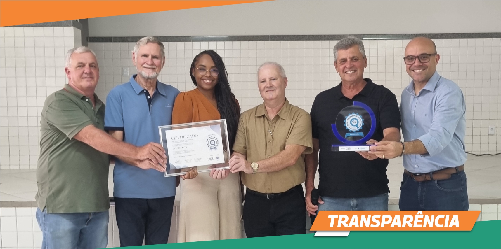 Vargem Alta recebe Selo Diamante da Transparência Capixaba 2025