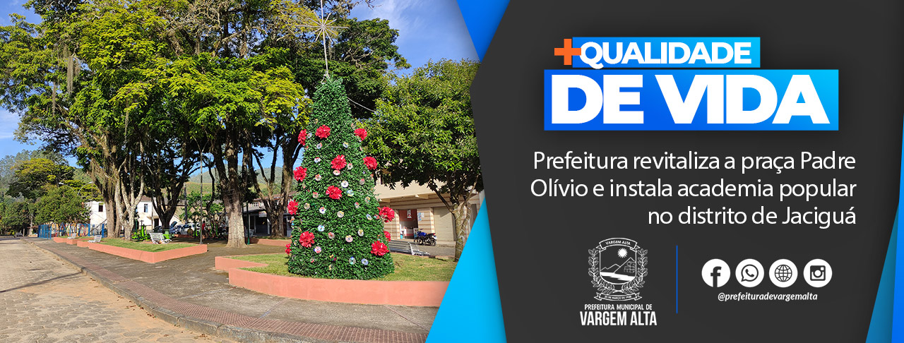 Prefeitura revitaliza a praça Padre Olívio e instala academia popular no distrito de Jaciguá
