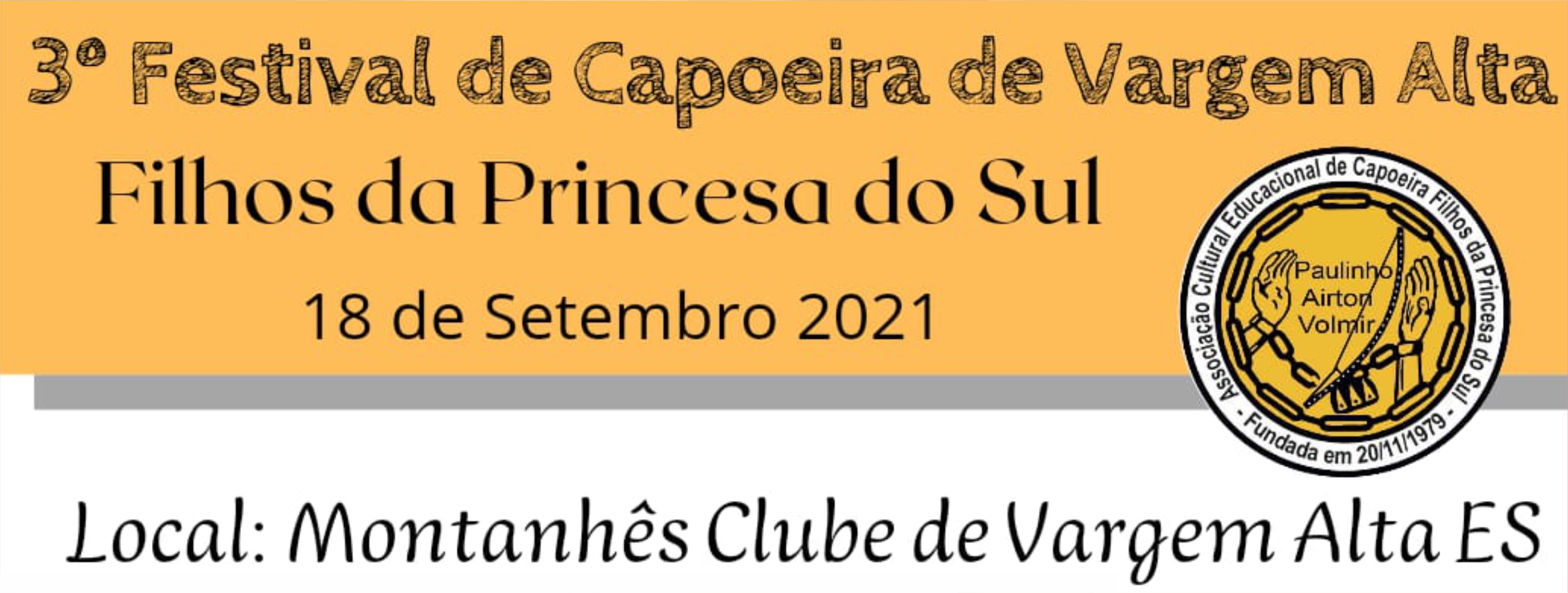 3º Festival de Capoeira de Vargem Alta ocorre neste sábado (18)