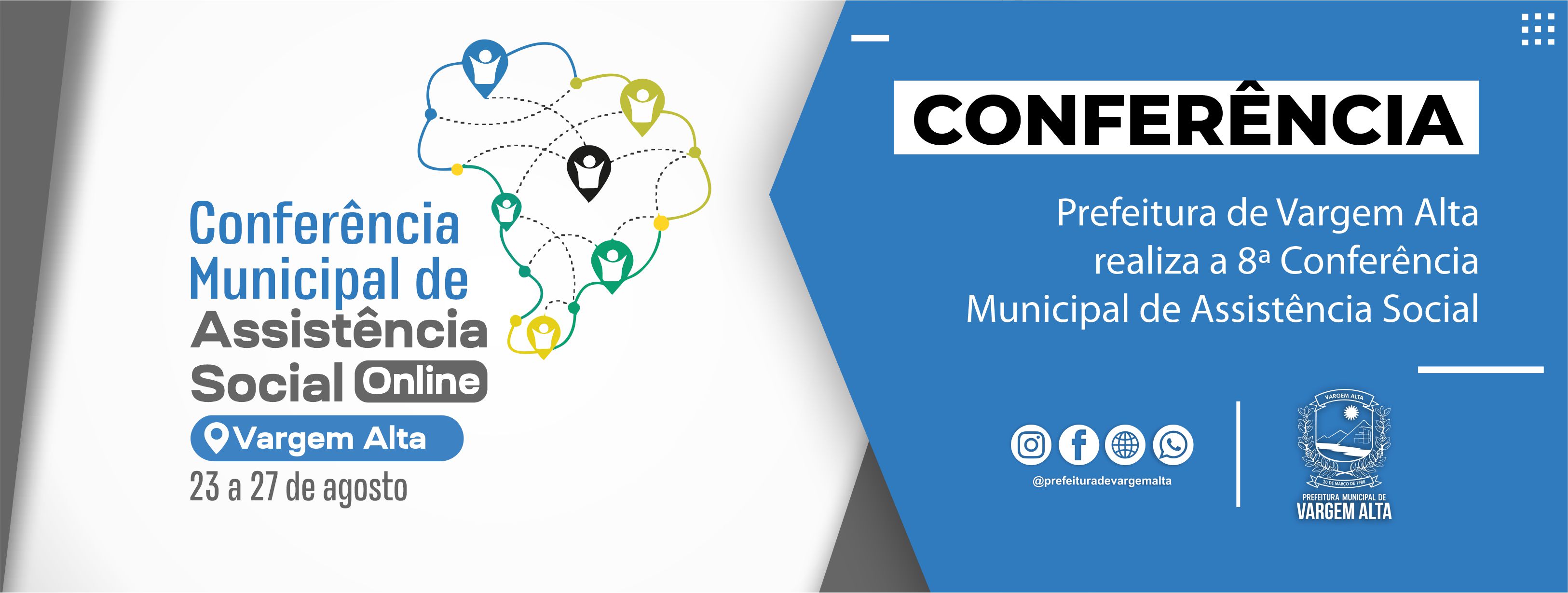 Prefeitura de Vargem Alta realiza a 8ª Conferência Municipal de Assistência Social de forma on-line