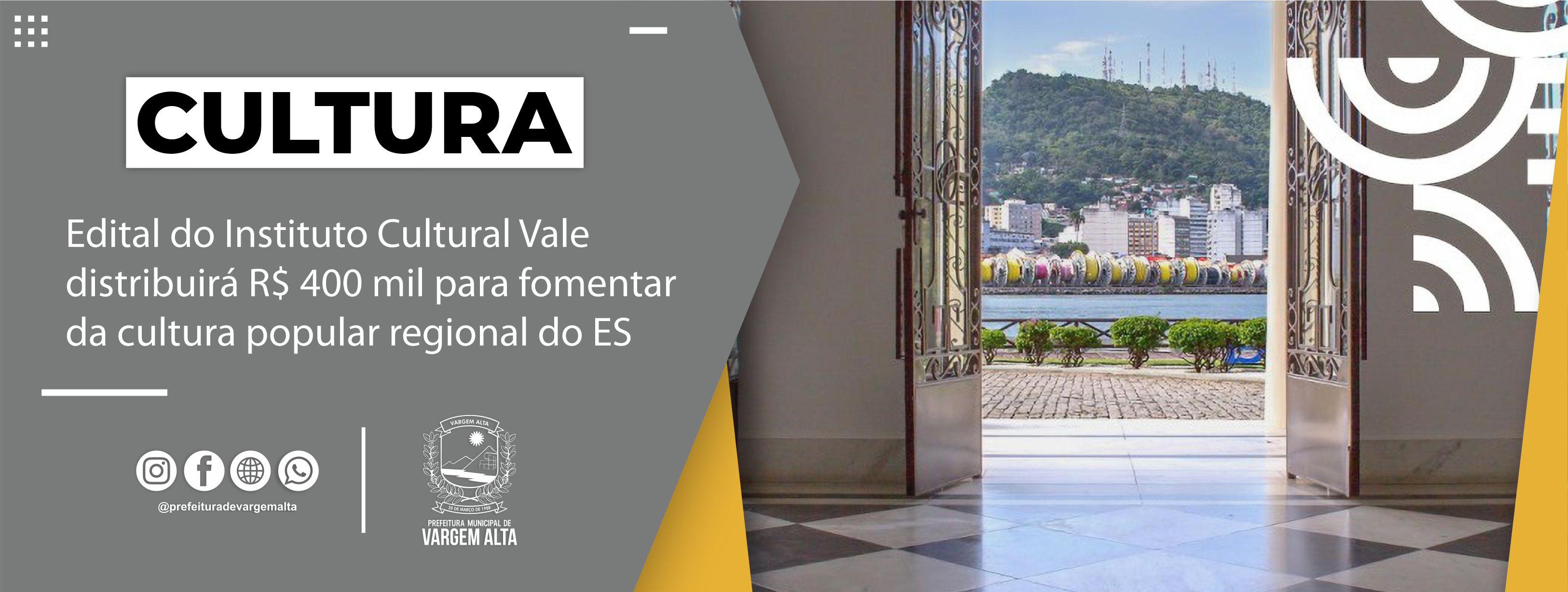 Edital do Instituto Cultural Vale distribuirá R$ 400 mil para fomentar da cultura popular regional do ES