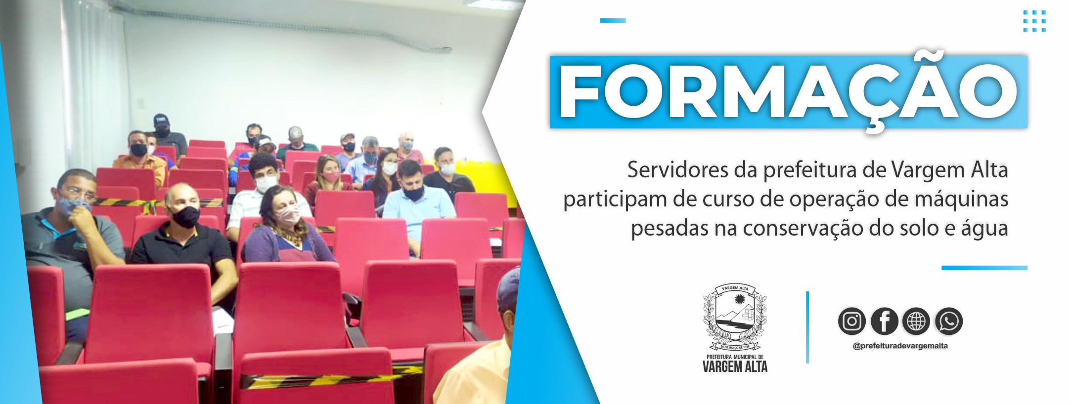 Servidores da Prefeitura de Vargem Alta participam de curso de operação de máquinas pesadas na conservação do solo e água