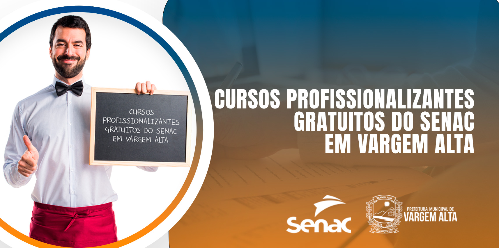 Oportunidade: inscrições abertas para cursos profissionalizantes do Senac em Vargem Alta