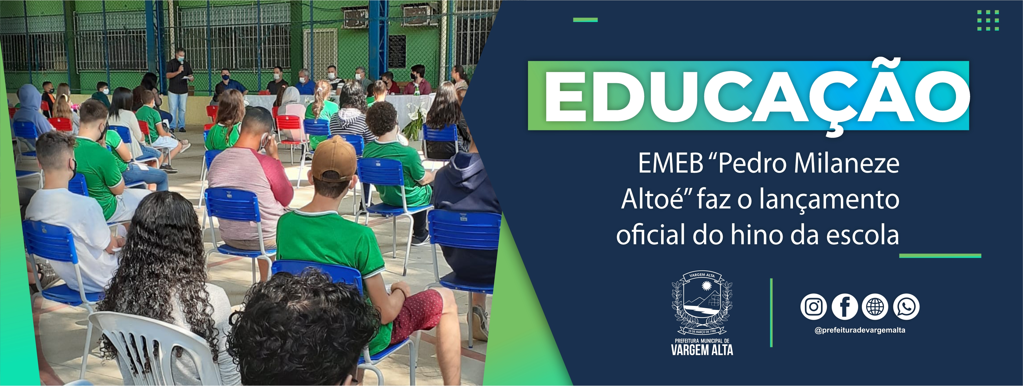 EMEB “Pedro Milaneze Altoé” faz o lançamento oficial do hino da escola