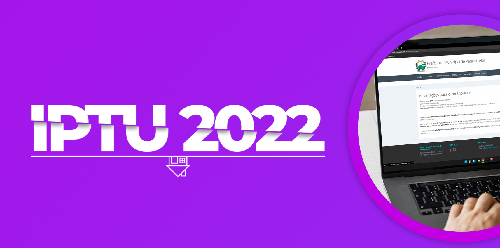 Boletos do IPTU 2022 estão disponíveis no site da Prefeitura