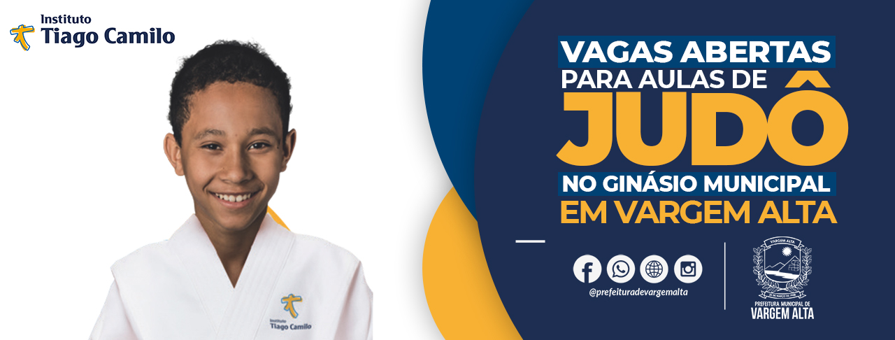 Vagas abertas do projeto de Judô para crianças e adolescentes de 5 a 18 anos em Vargem Alta