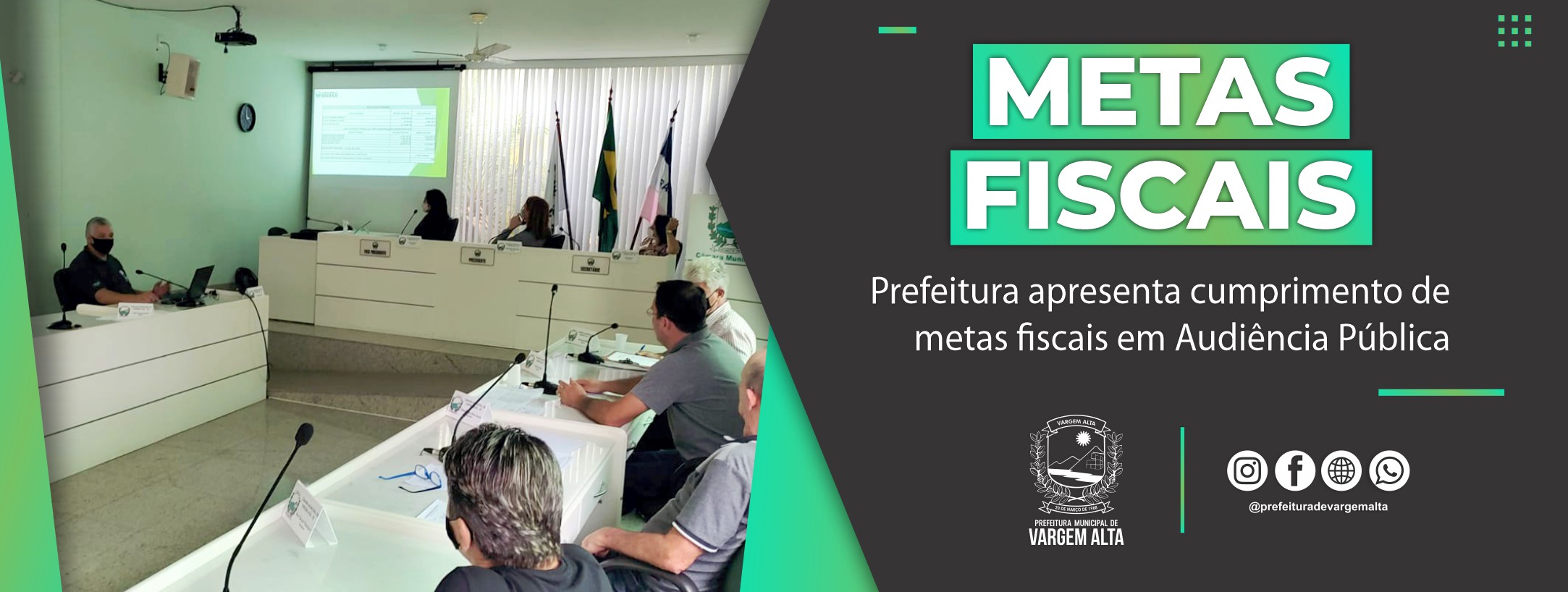 Prefeitura de Vargem Alta apresenta cumprimento de metas fiscais em Audiência Pública