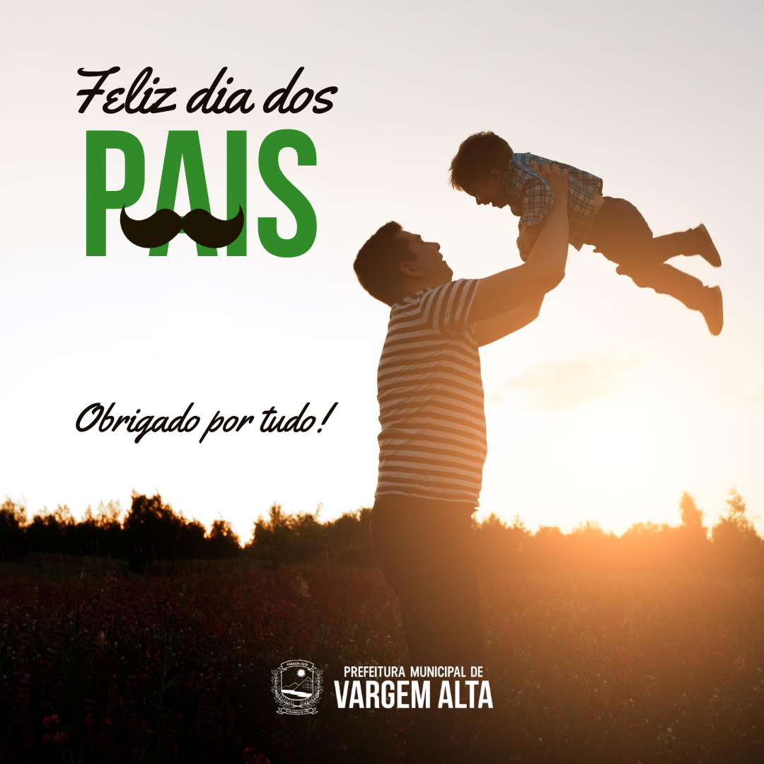 Imagem com a frase Feliz Dia dos Pais em um design comemorativo.