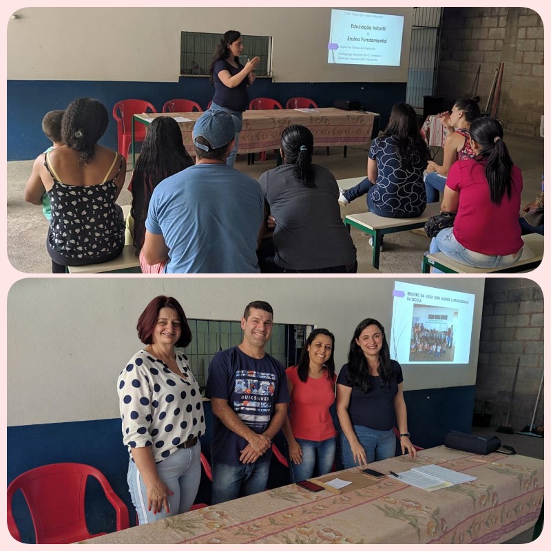 Reunião com os Pais Do Infantil Vi No CMEI “Assumpta Altoé Milanze”, com a participação de profissionais aa EMEB “Pedro Milaneze Altoé”, Realizada em 01/11/2019. 