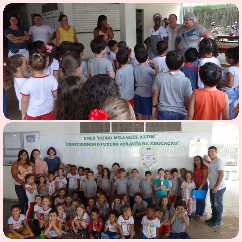 Visita das crianças do CEMI “Assumpta Altoé Milaneze” na EMEB “Pedro Milaneze Altoé” realizada no dia 26/04/2019.