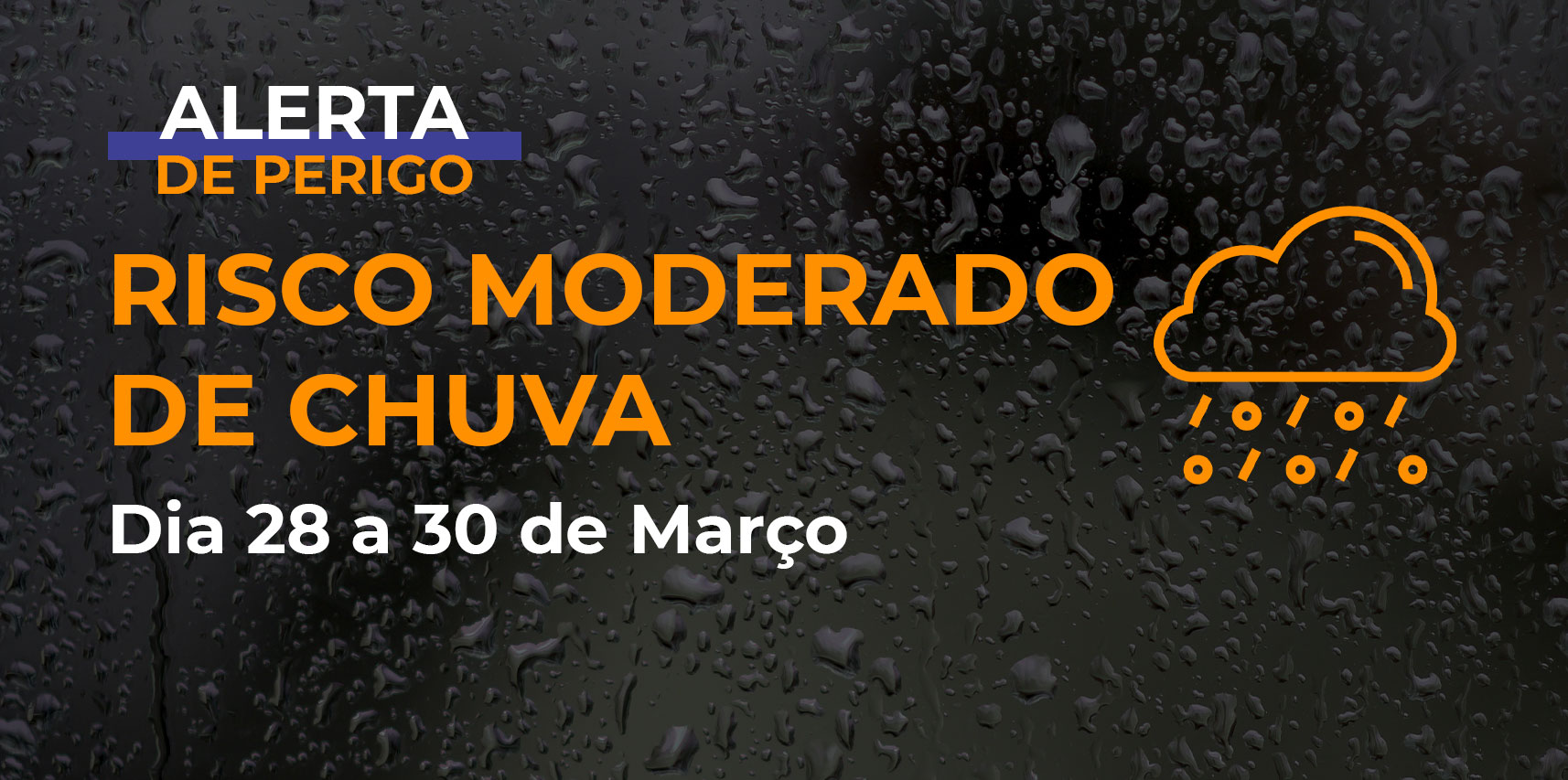 Defesa Civil de Vargem Alta emite alerta para o Risco Moderado de Chuva para os dias 28 a 30 de março