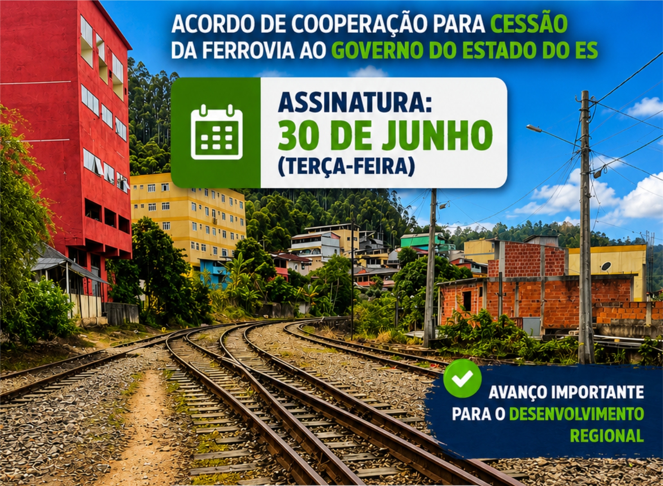 Imagem da notícia: Prefeitura de Vargem Alta celebra avanço histórico para a Ferrovia Leopoldina