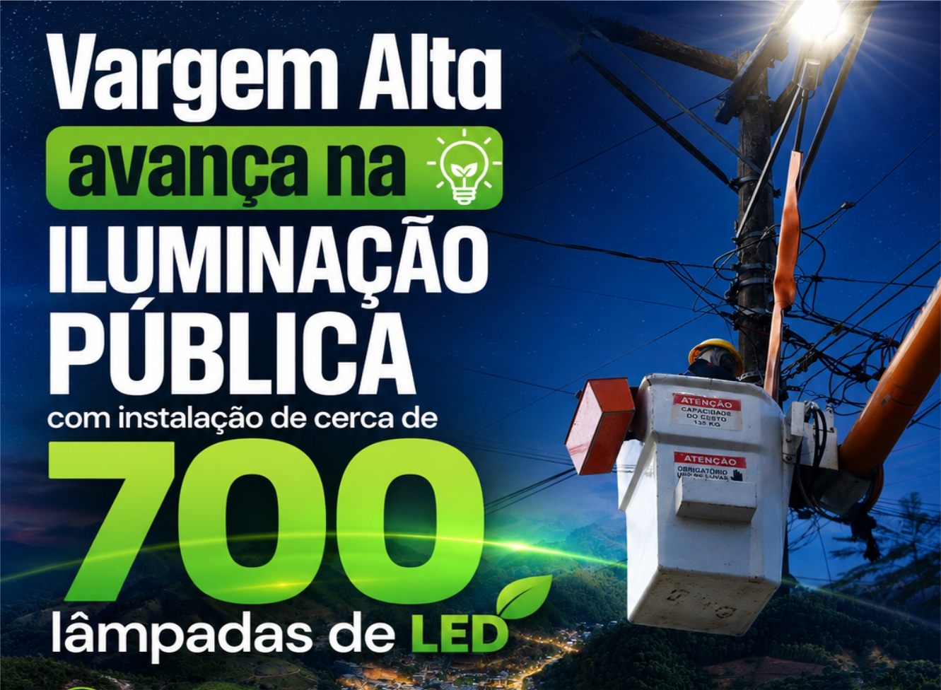 Imagem da notícia: Vargem Alta avança na iluminação pública com instalação de cerca de 700 lâmpadas de LED