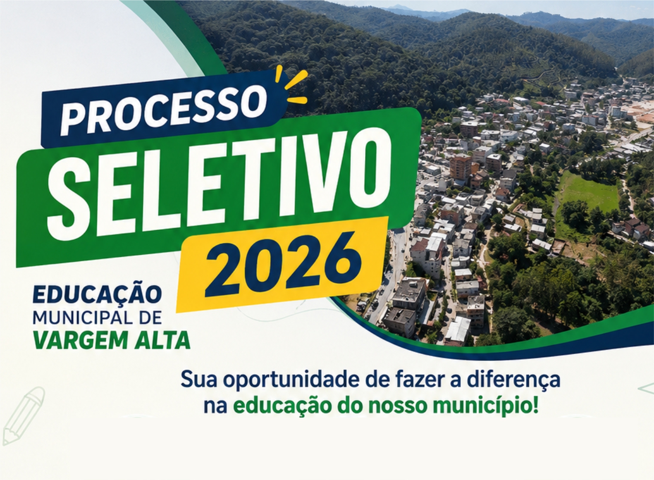Imagem da notícia: Prefeitura de Vargem Alta abre processo seletivo para profissionais da Educação